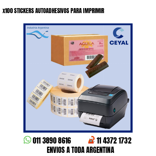 x100 STICKERS AUTOADHESIVOS PARA IMPRIMIR