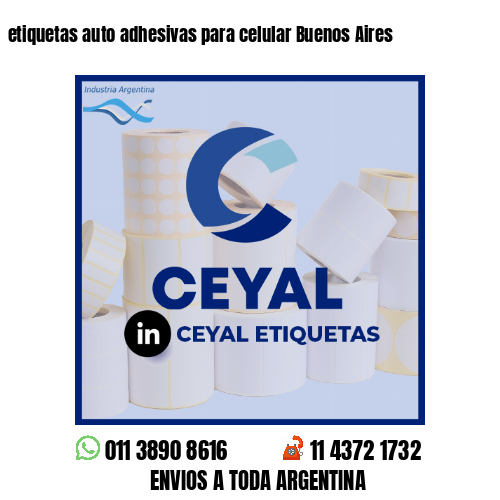 etiquetas auto adhesivas para celular Buenos Aires