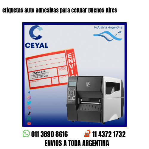 etiquetas auto adhesivas para celular Buenos Aires