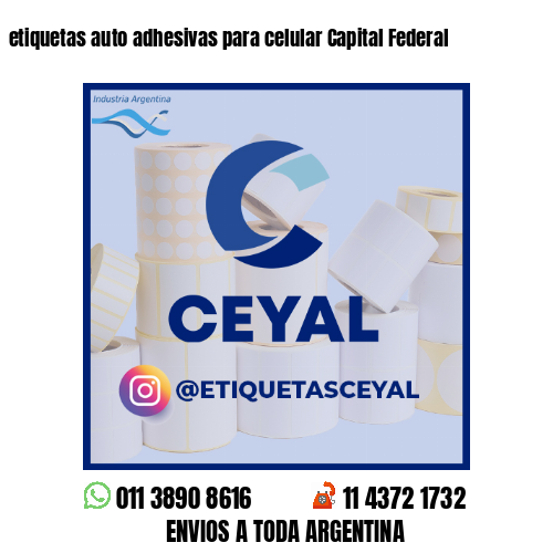 etiquetas auto adhesivas para celular Capital Federal