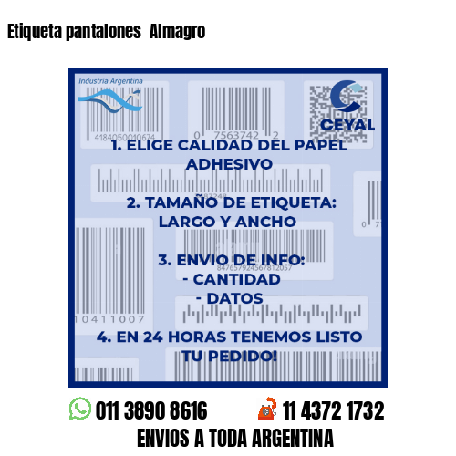 Etiqueta pantalones  Almagro