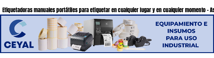 Etiquetadoras manuales portátiles para etiquetar en cualquier lugar y en cualquier momento - Asesoramiento ONLINE