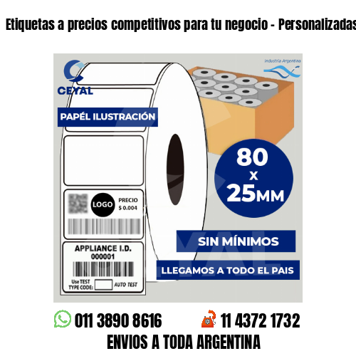 Etiquetas a precios competitivos para tu negocio – Personalizadas para tu marca