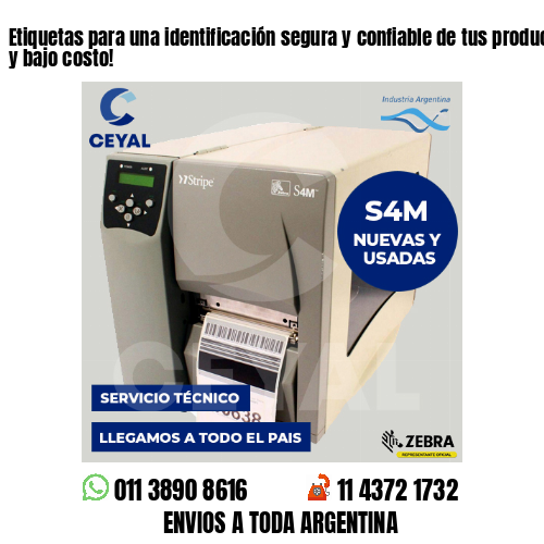 Etiquetas para una identificación segura y confiable de tus productos – Calidad y bajo costo!