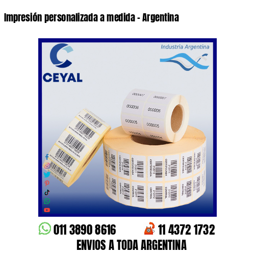 Impresión personalizada a medida – Argentina