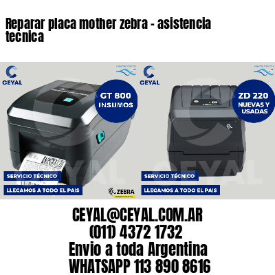 Reparar placa mother zebra - asistencia tecnica