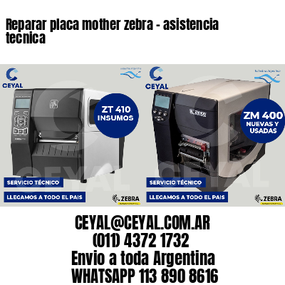 Reparar placa mother zebra - asistencia tecnica