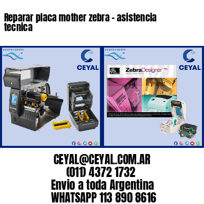 Reparar placa mother zebra – asistencia tecnica