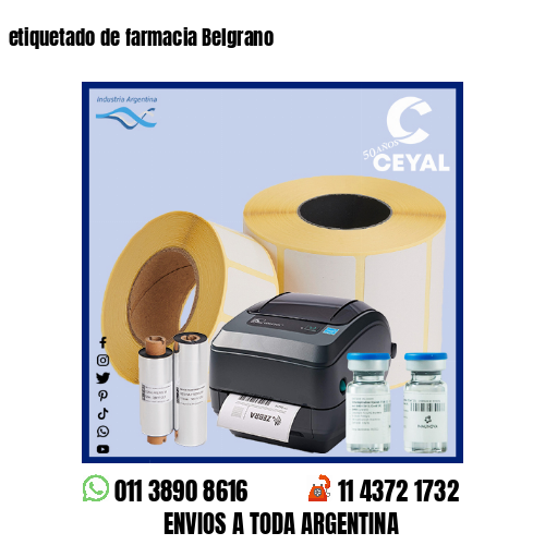etiquetado de farmacia Belgrano