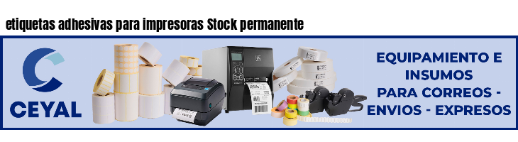 etiquetas adhesivas para impresoras Stock permanente