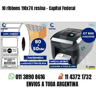 10 ribbons 110x74 resina - Capital Federal