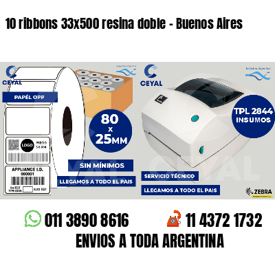 10 ribbons 33x500 resina doble - Buenos Aires