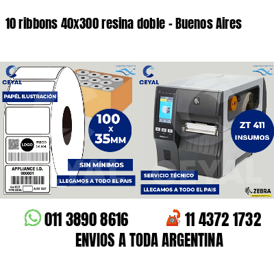 10 ribbons 40x300 resina doble - Buenos Aires