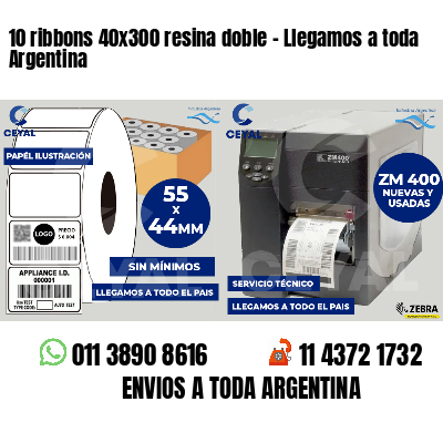 10 ribbons 40x300 resina doble - Llegamos a toda Argentina