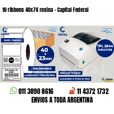 10 ribbons 40x74 resina - Capital Federal