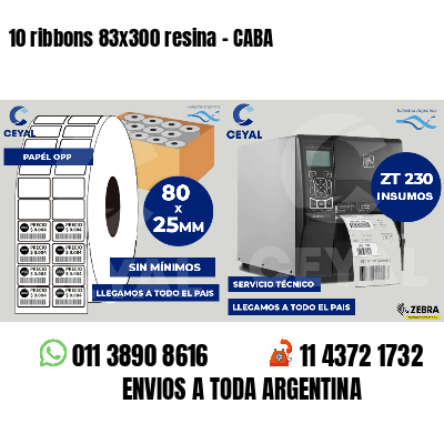 10 ribbons 83x300 resina - CABA