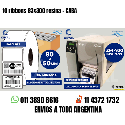 10 ribbons 83x300 resina - CABA