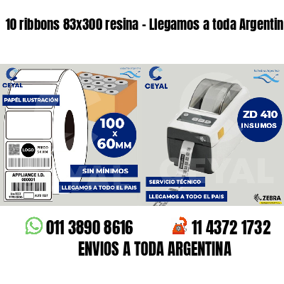10 ribbons 83x300 resina - Llegamos a toda Argentina