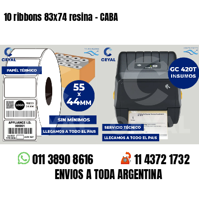 10 ribbons 83x74 resina - CABA