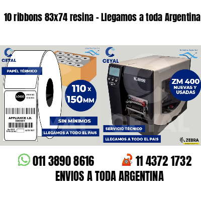 10 ribbons 83x74 resina - Llegamos a toda Argentina