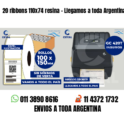 20 ribbons 110x74 resina - Llegamos a toda Argentina