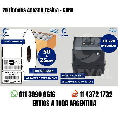 20 ribbons 40x300 resina - CABA