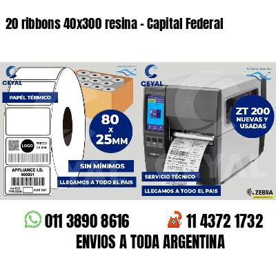 20 ribbons 40x300 resina - Capital Federal