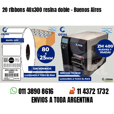 20 ribbons 40x300 resina doble - Buenos Aires