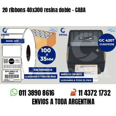 20 ribbons 40x300 resina doble - CABA
