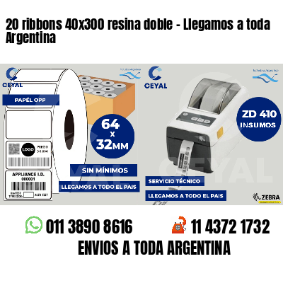 20 ribbons 40x300 resina doble - Llegamos a toda Argentina