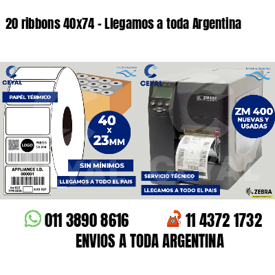 20 ribbons 40x74 - Llegamos a toda Argentina