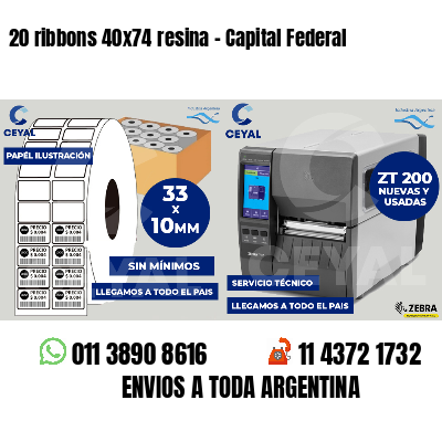 20 ribbons 40x74 resina - Capital Federal