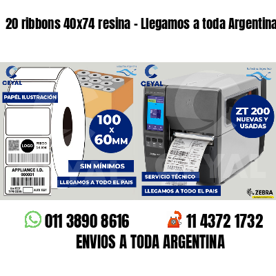 20 ribbons 40x74 resina - Llegamos a toda Argentina