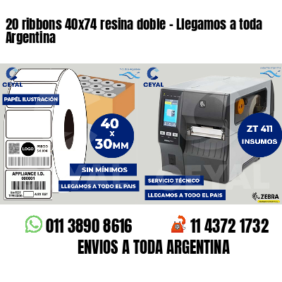 20 ribbons 40x74 resina doble - Llegamos a toda Argentina