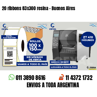 20 ribbons 83x300 resina - Buenos Aires