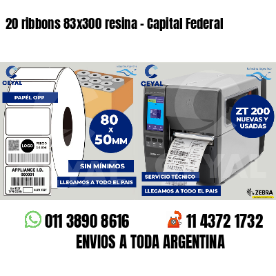 20 ribbons 83x300 resina - Capital Federal