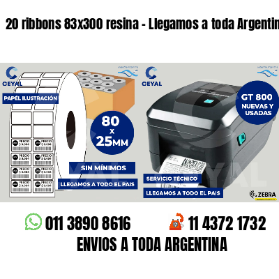 20 ribbons 83x300 resina - Llegamos a toda Argentina
