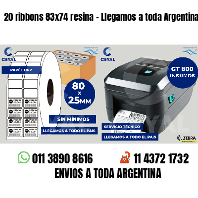 20 ribbons 83x74 resina - Llegamos a toda Argentina