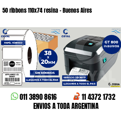 50 ribbons 110x74 resina - Buenos Aires