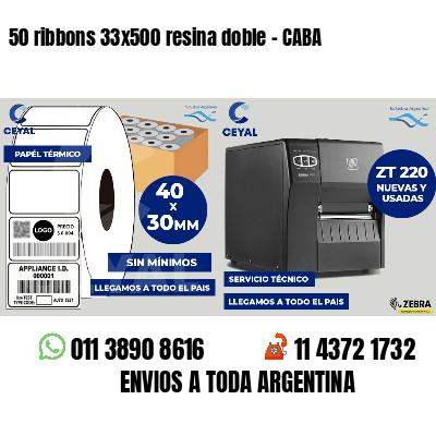 50 ribbons 33x500 resina doble - CABA