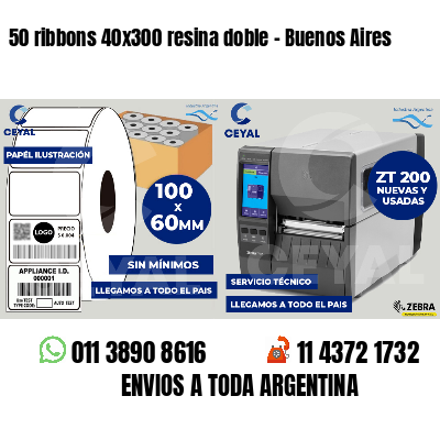 50 ribbons 40x300 resina doble - Buenos Aires