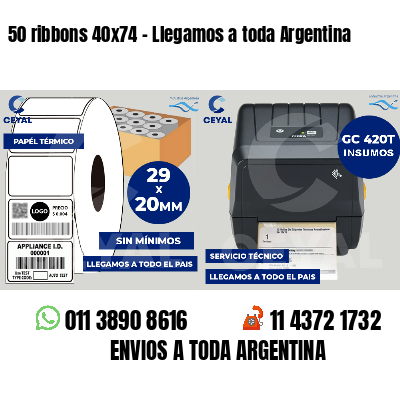 50 ribbons 40x74 - Llegamos a toda Argentina