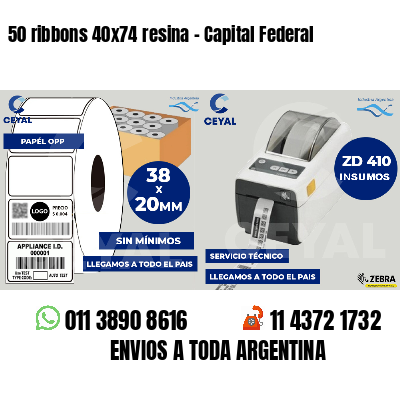 50 ribbons 40x74 resina - Capital Federal