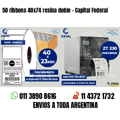 50 ribbons 40x74 resina doble - Capital Federal
