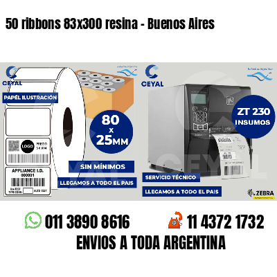 50 ribbons 83x300 resina - Buenos Aires
