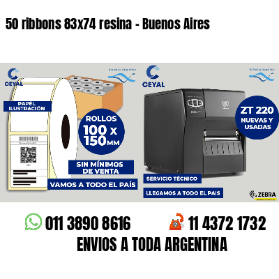 50 ribbons 83x74 resina - Buenos Aires