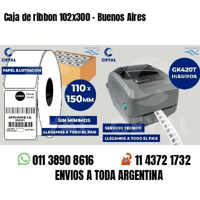 Caja de ribbon 102x300 - Buenos Aires