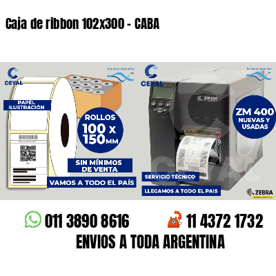 Caja de ribbon 102x300 - CABA