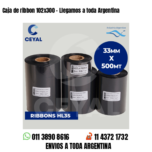 Caja de ribbon 102×300 – Llegamos a toda Argentina