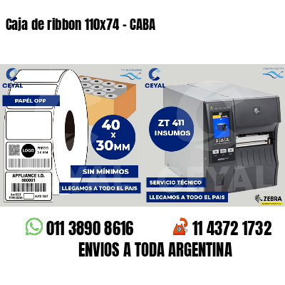 Caja de ribbon 110x74 - CABA
